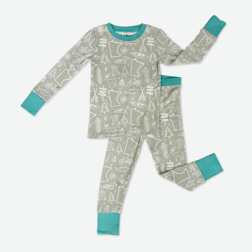 Outdoors in Minnesota Two-Piece Bamboo Pajama Set