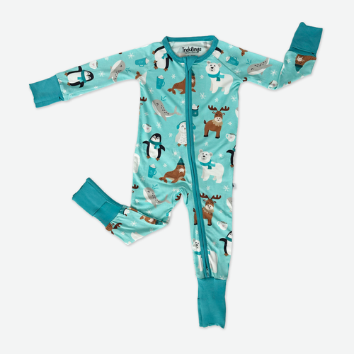 Cocoa with Polar Pals Baby Bamboo Zippy