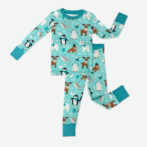 Cocoa with Polar Pals Two-Piece Bamboo Pajama Set