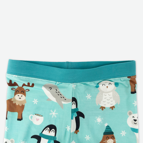 Cocoa with Polar Pals Two-Piece Bamboo Pajama Set