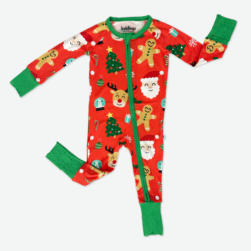 Christmas with Santa Baby Bamboo Zippy