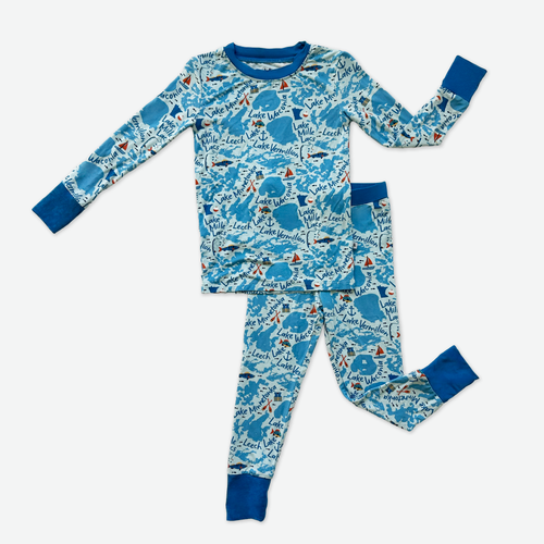 Minnesota Lakes Two-Piece Bamboo Pajama Set