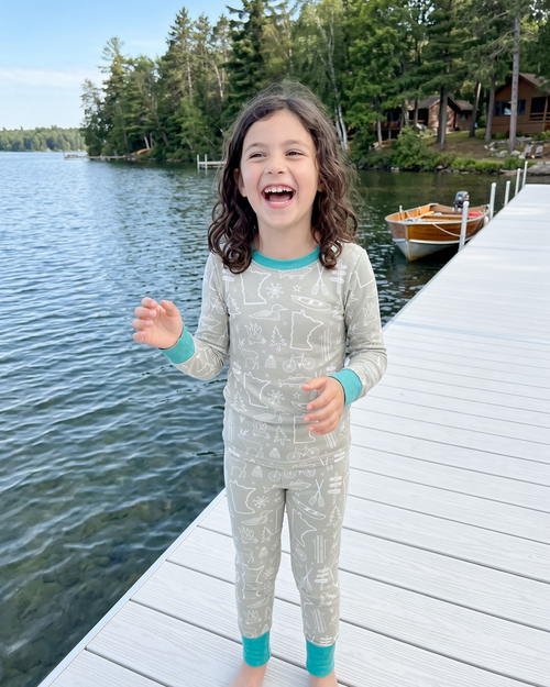 Outdoors in Minnesota Two-Piece Bamboo Pajama Set