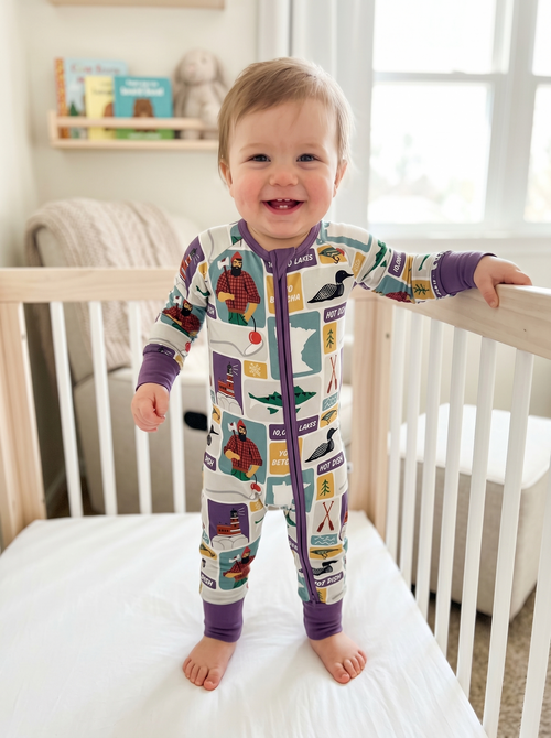 Explore Minnesota Baby Bamboo Zippy