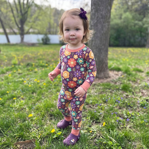 Wandering in Wildflowers Two-Piece Bamboo Pajama Set